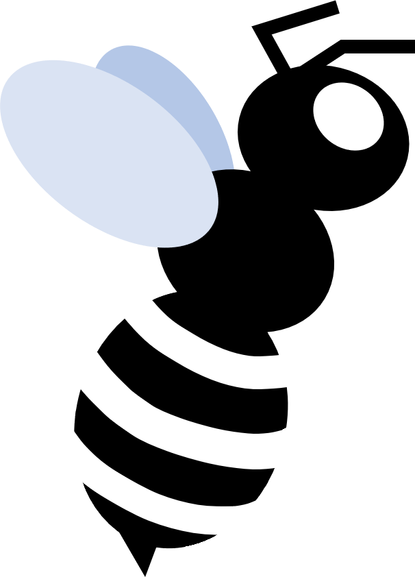 Bees Png Pic (white, black, silver, lavender, gray)