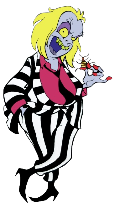 Beetlejuice Png Image (purple, black, white, yellow)