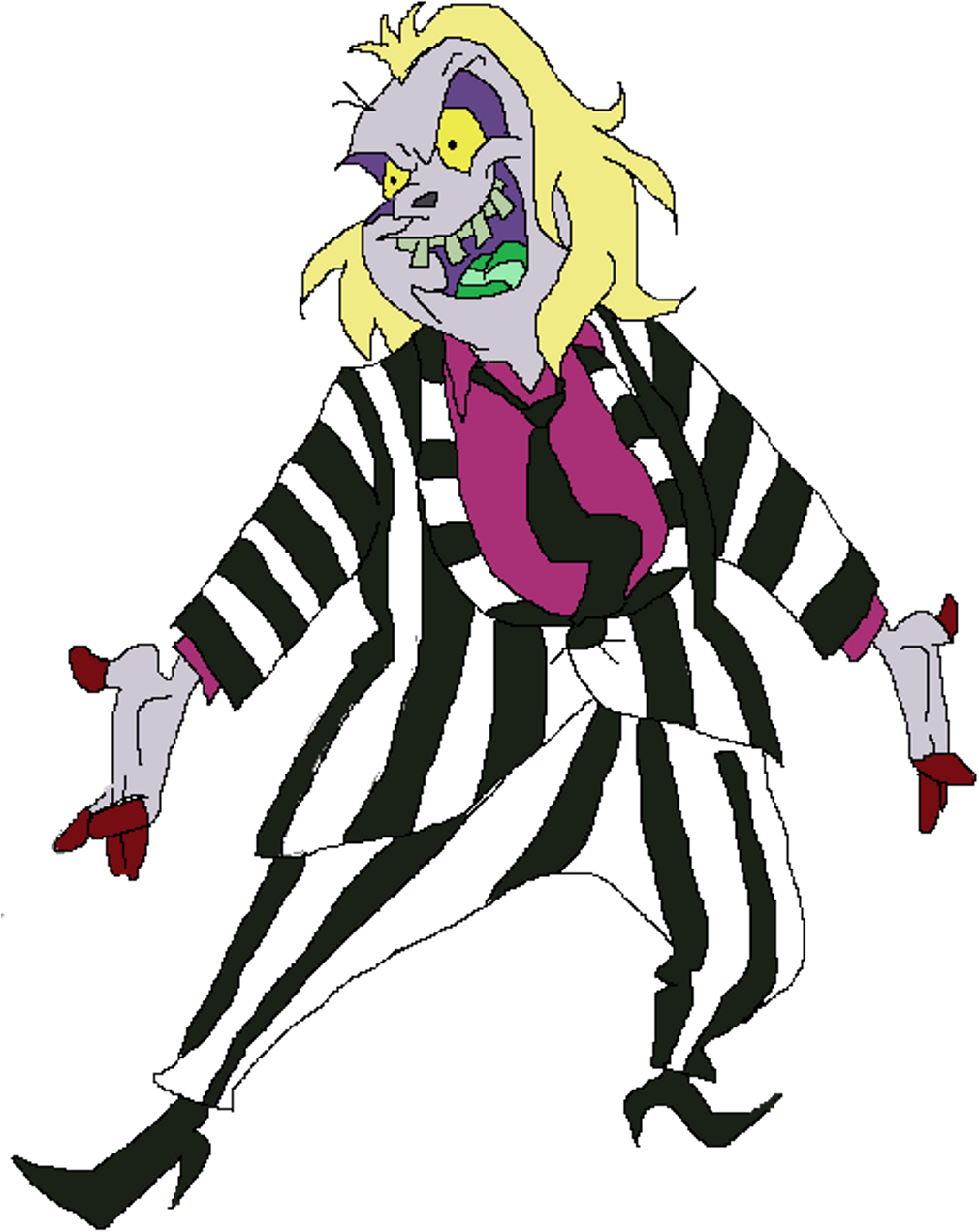 Beetlejuice Png Pic (purple, black, pink, white)