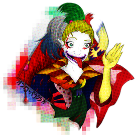 Kefka Palazzo Png Pic (white, red, maroon, black)