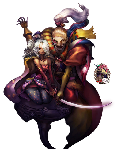 Kefka Palazzo Transparent Png (black)