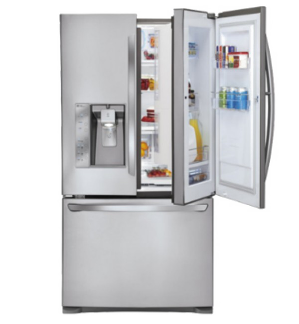 Refrigerator Png Background Image (silver, white)