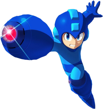 Mega Man Transparent Isolated Png (blue, navy, black)