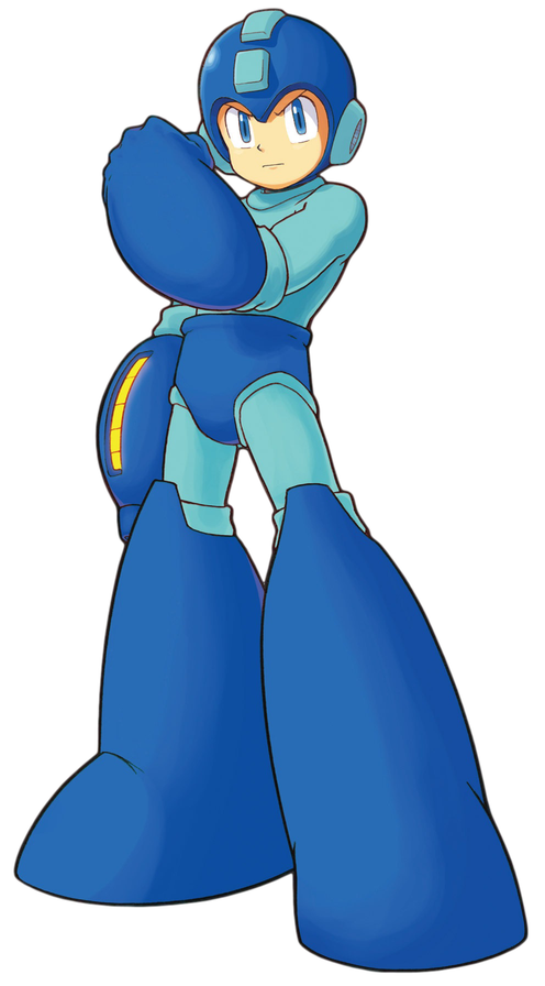 Megaman Png File (black, teal)