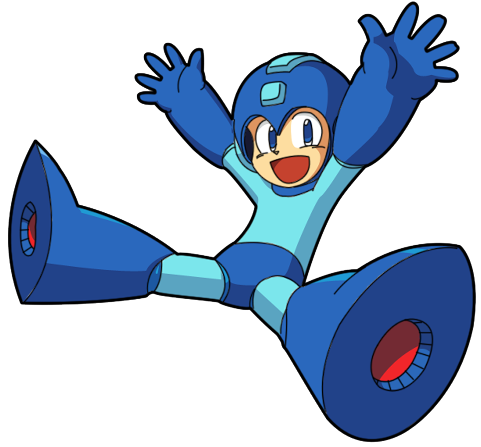 Megaman Png Hd (white, mint, teal)