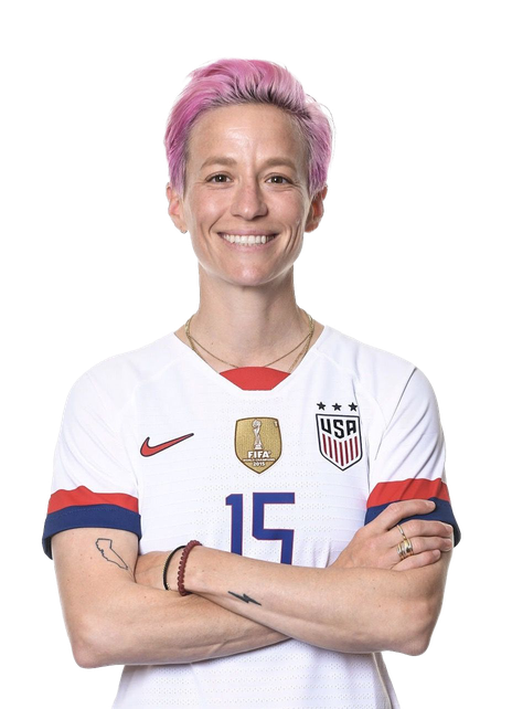 Megan Rapinoe Transparent Png (white, black)