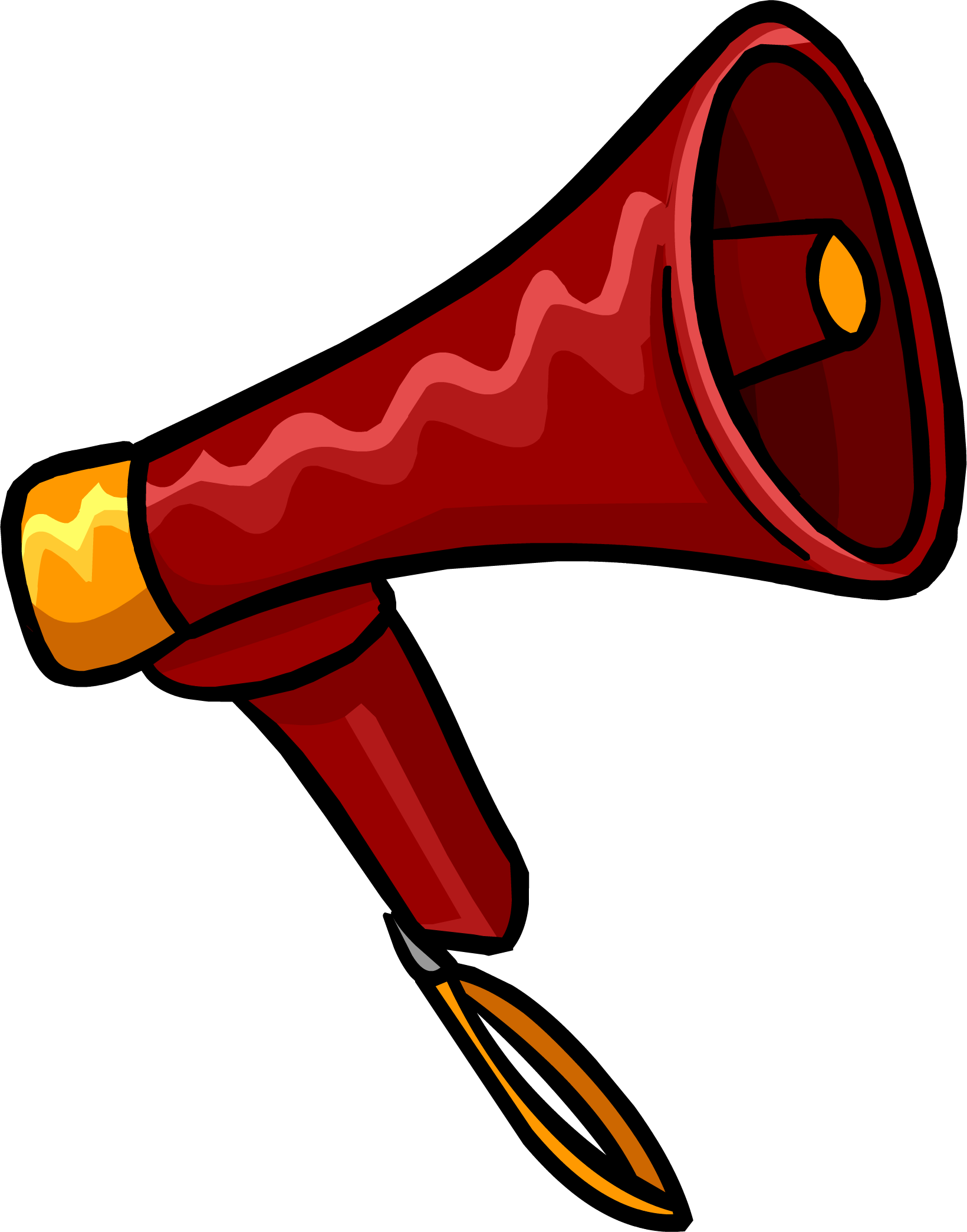 Megaphone Png Clipart (maroon, black)