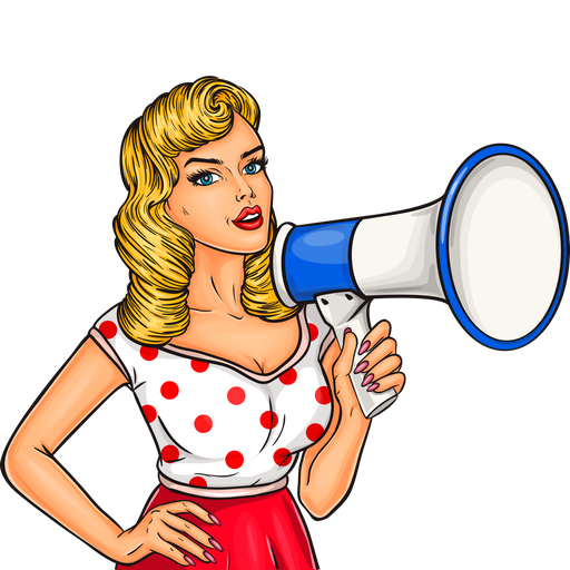 Megaphone Png Isolated Transparent Image (red, pink, black, salmon, white)