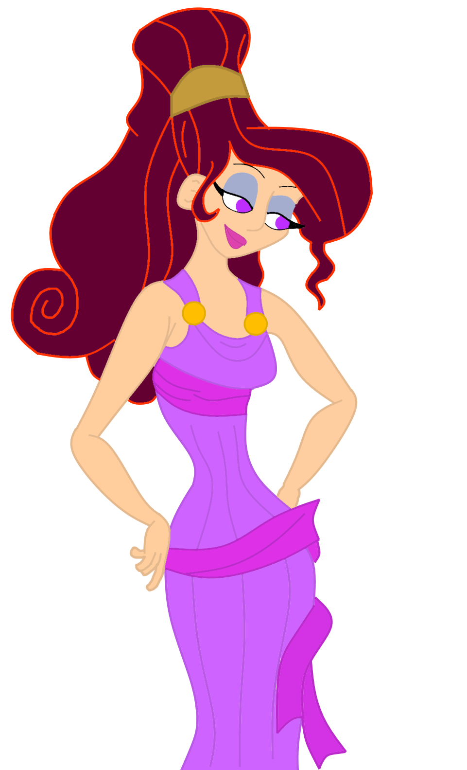 Megara Png Background Image (white, maroon, pink, violet)