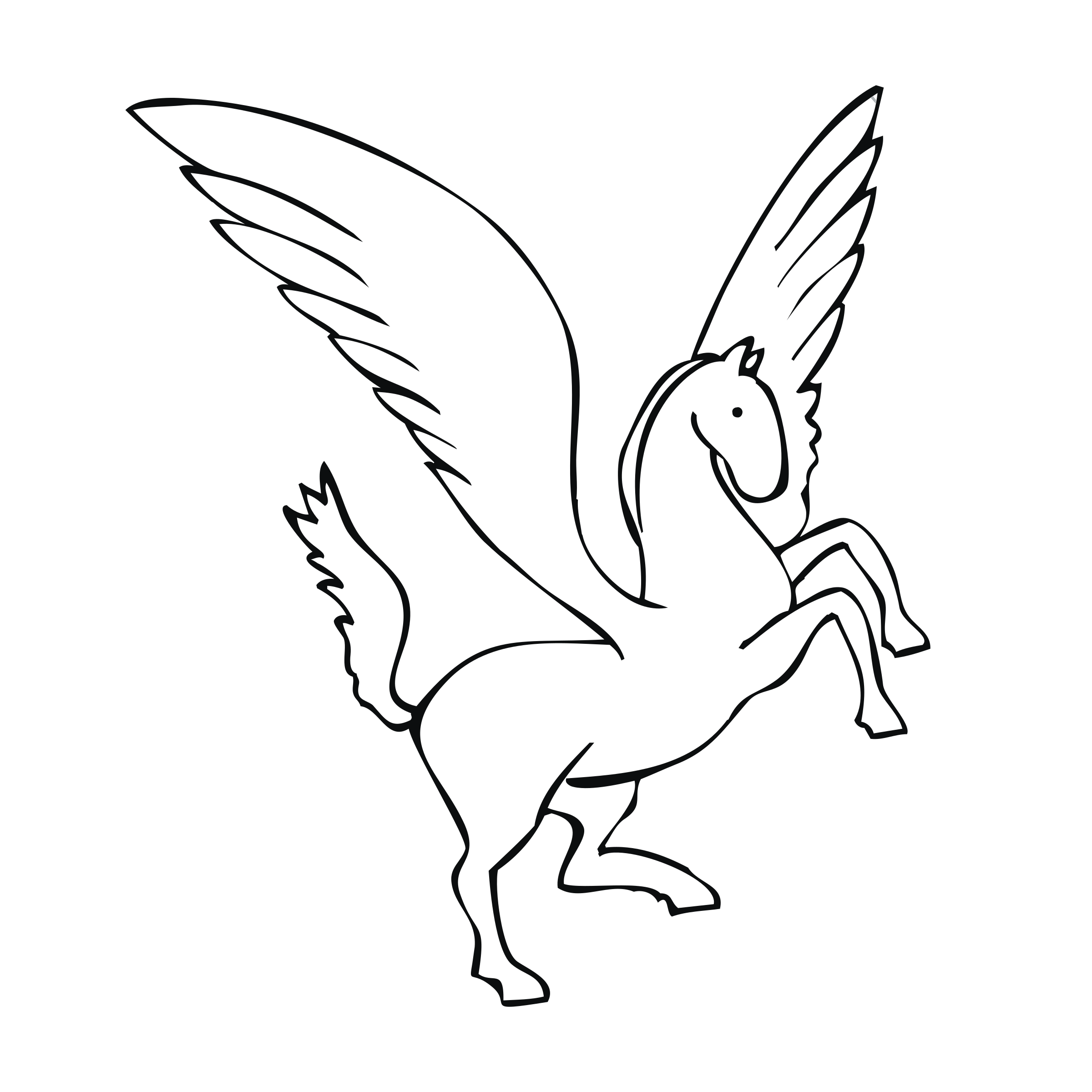 Pegasus Constellation Png (black, white)