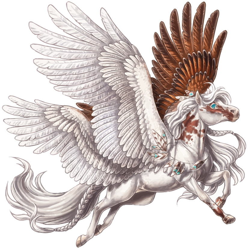 Pegasus Greek (beige, black, white, silver)