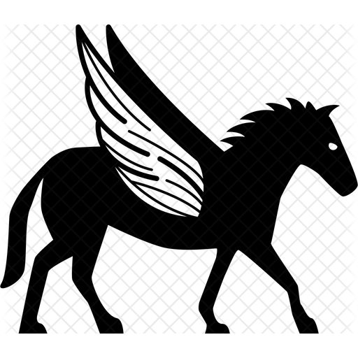 Pegasus No Background (indigo, black)