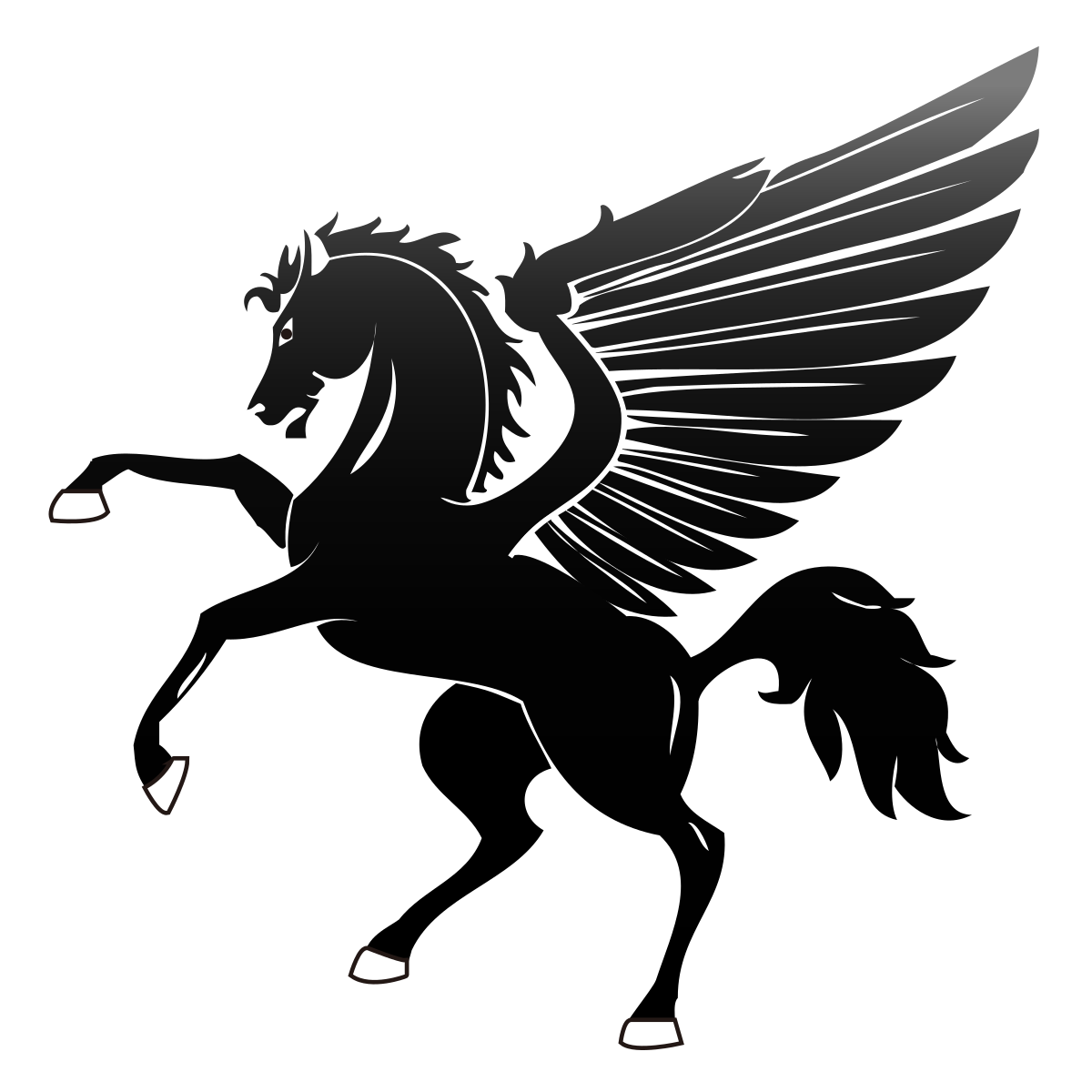 Pegasus Png Clipart (black)