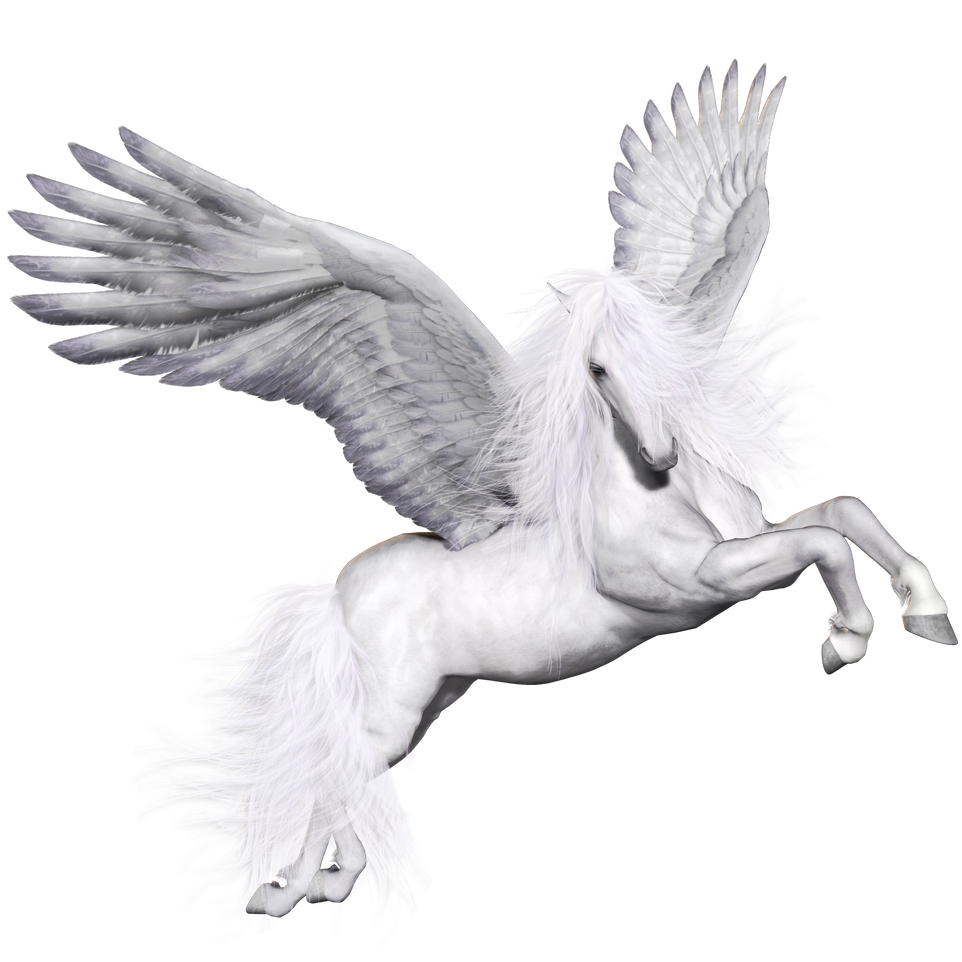 Pegasus Png Cutout (black, lavender, silver)