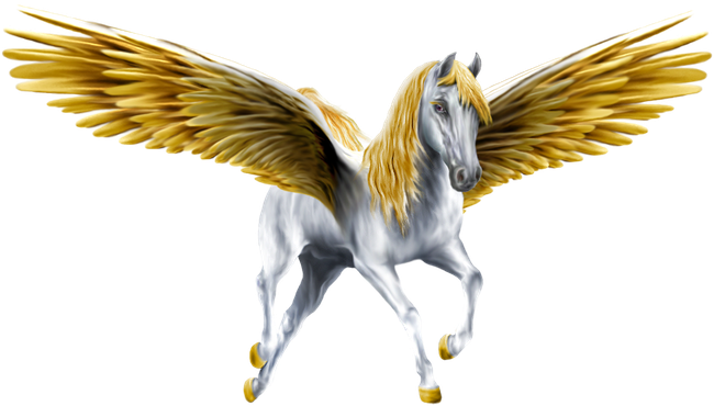 Pegasus Png File (black, silver)