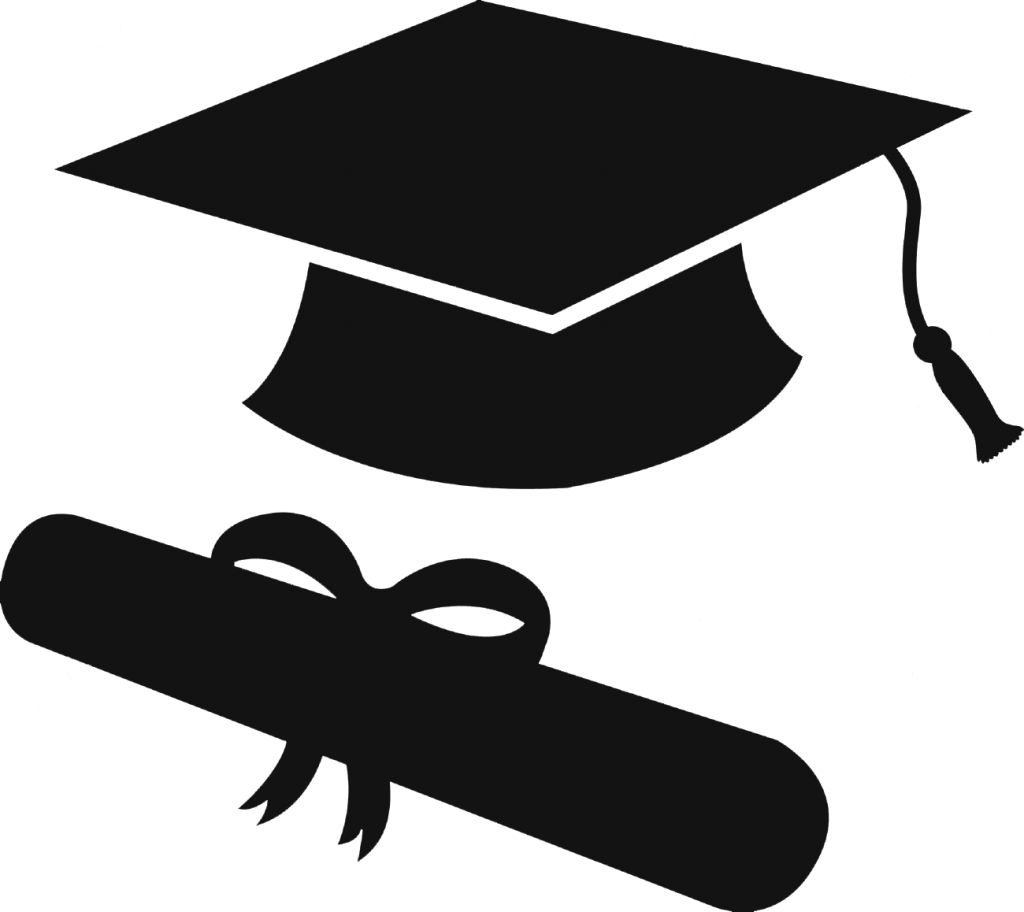 Degree Graduation Png Clipart (black)