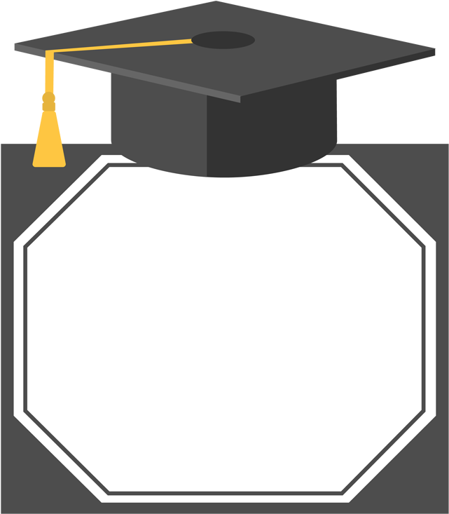 Degree Graduation Png Images (indigo, gray, white, black, lavender)