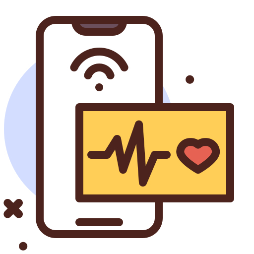 Heh Heart Rate Phone Icon Free Png Icon Download (salmon, white, maroon, black, lavender)