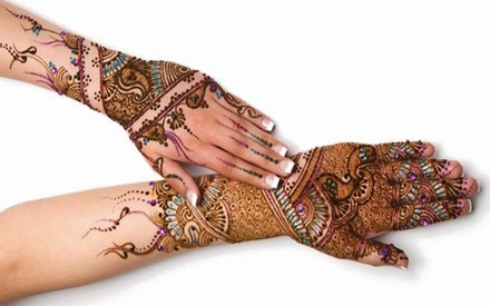 Mehendi Hand Designs Png Clipart (white)