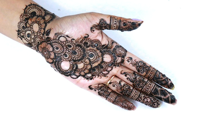 Mehendi Hand Designs Png Photo (white, black)