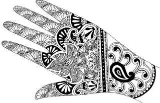 Mehendi Hand Designs Png Pic (gray, black)