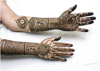 Mehendi Hand Designs Png Transparent Image (white)