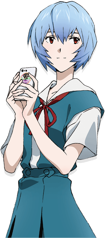 Rei Ayanami Png File (lavender, teal, black, beige)