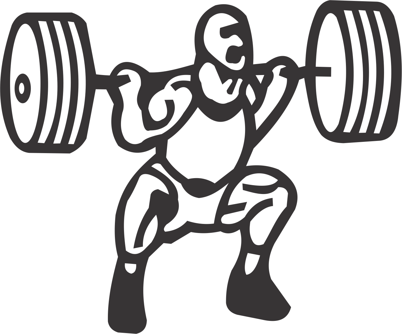 Weightlifting Png Isolated Photos (black, white)