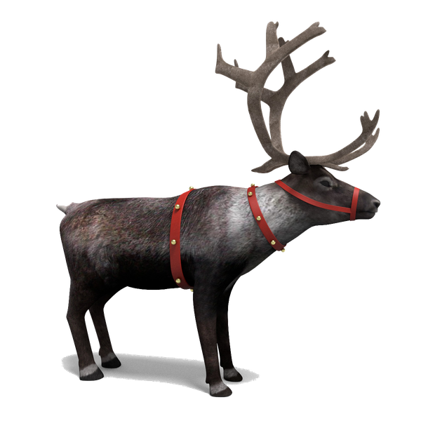 Reindeer Download Png Isolated Image (gray, black)