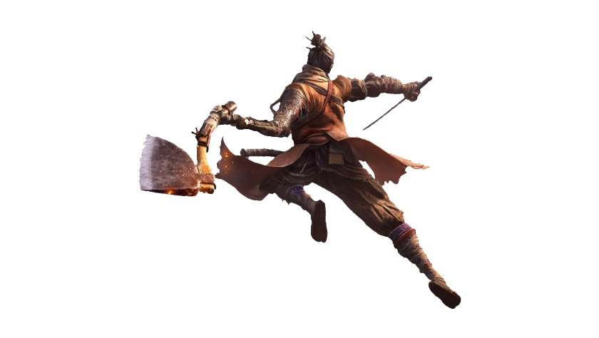 Sekiro Png File (black, lavender, white)