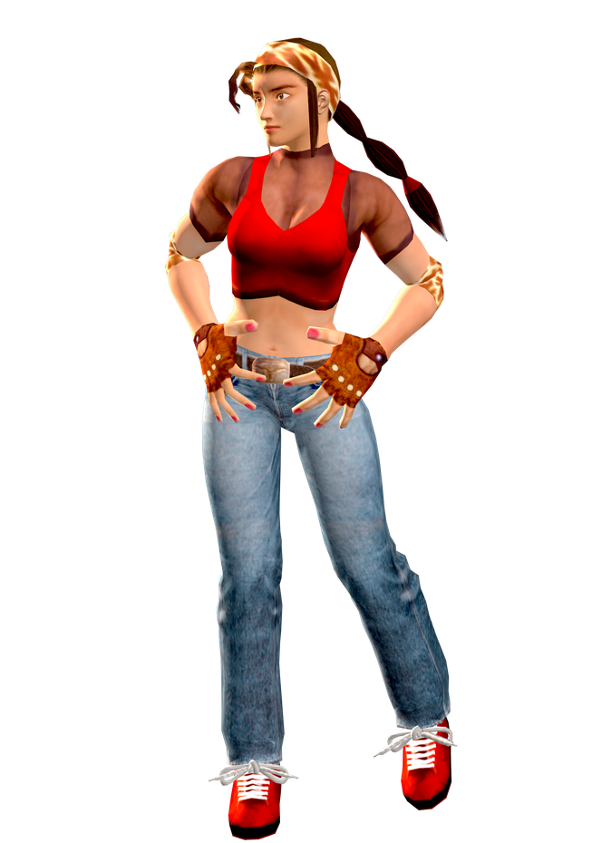 Tekken Michelle Chang Png Image (red, black, maroon)