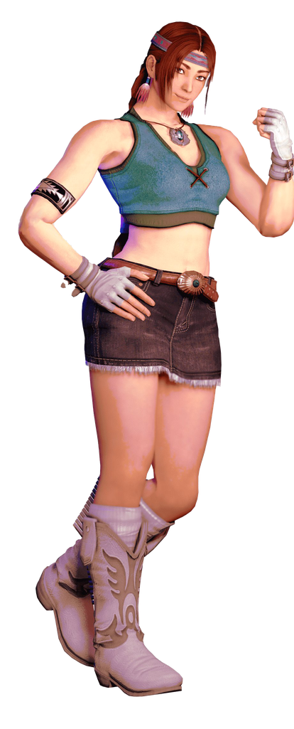 Tekken Michelle Chang Transparent Background (black, silver, beige)