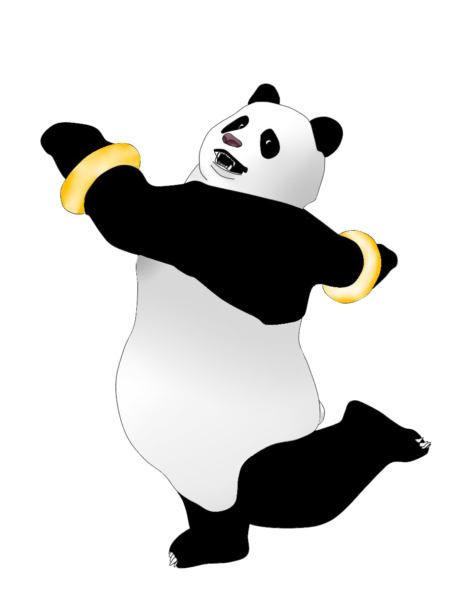 Tekken Panda Transparent Png (black, lavender, white)