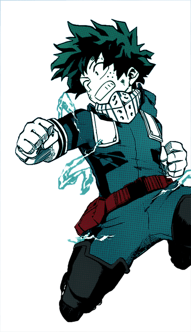 Deku Png Picture (black, white, teal)