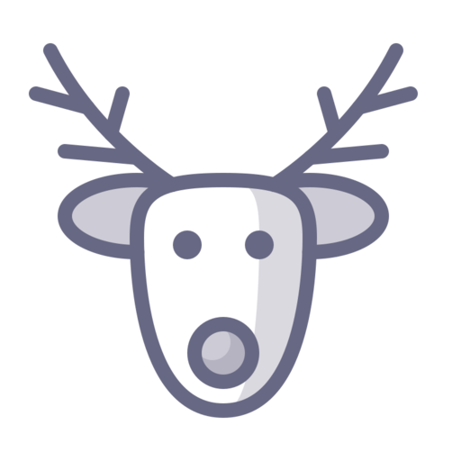 Cel Reindeer Free Png Icon Download (lavender, black, silver, white, gray)