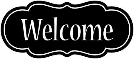 Welcome Png Pic (black, gray, white)