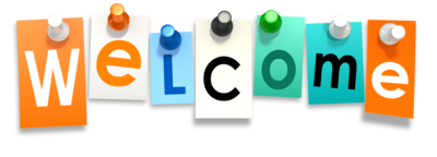 Welcome Png Transparent Picture (black, orange, white)