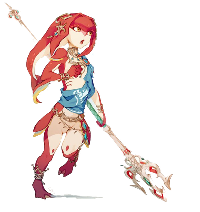 Zelda Mipha Png File (black, beige)