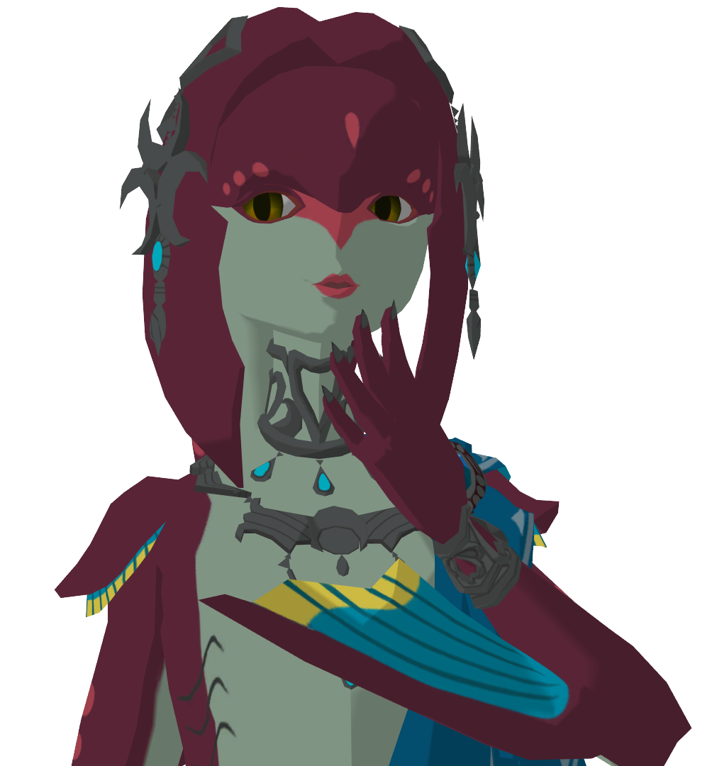 Zelda Mipha Png Image (white, gray, maroon)