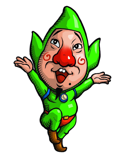 Zelda Tingle Png File (black, pink, green, lime)