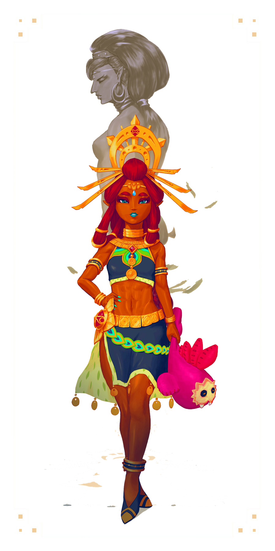 Zelda Urbosa Png Photos (black, gray)