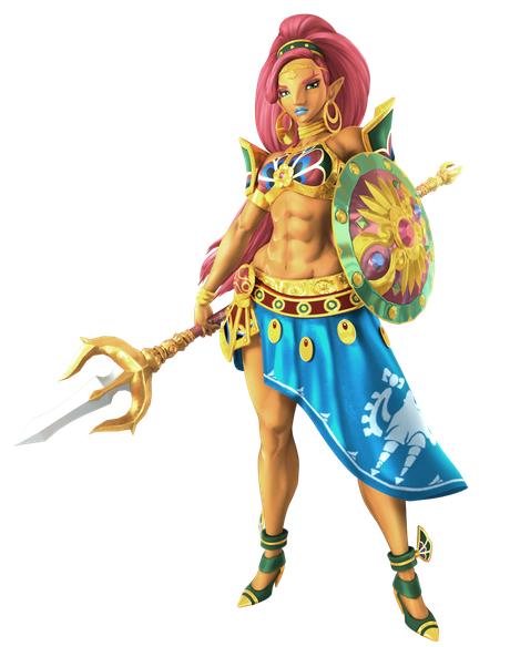 Zelda Urbosa Transparent Background (black, white)