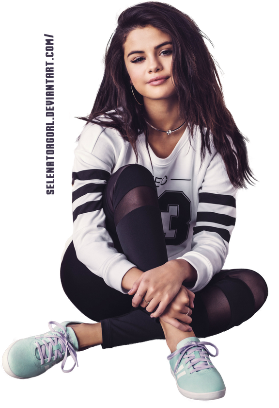 Selena Gomez Png File (black)