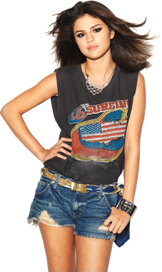 Selena Gomez Png Transparent Picture (black, indigo)