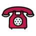 Telephone Phone Retro Call Icon Free Nobackground Png Icon Download (red, purple, black)