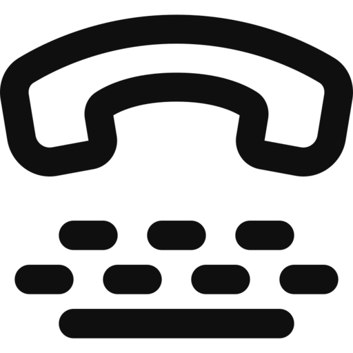 Telephone Typewriter Free Png Icon (black)