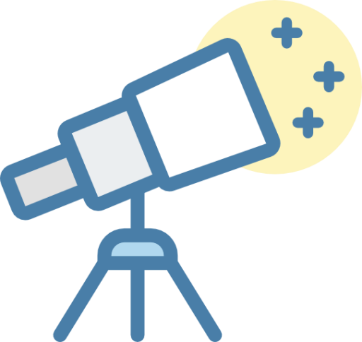 Telescope Icon Free Transparent Png Icon Download (white, beige, black, gray, lavender)