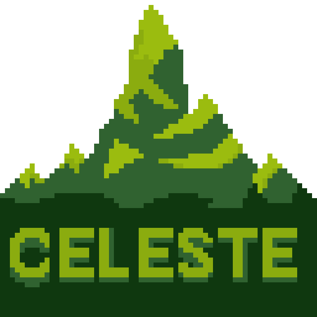 Celeste Game Logo Png Clipart (black, olive, green)