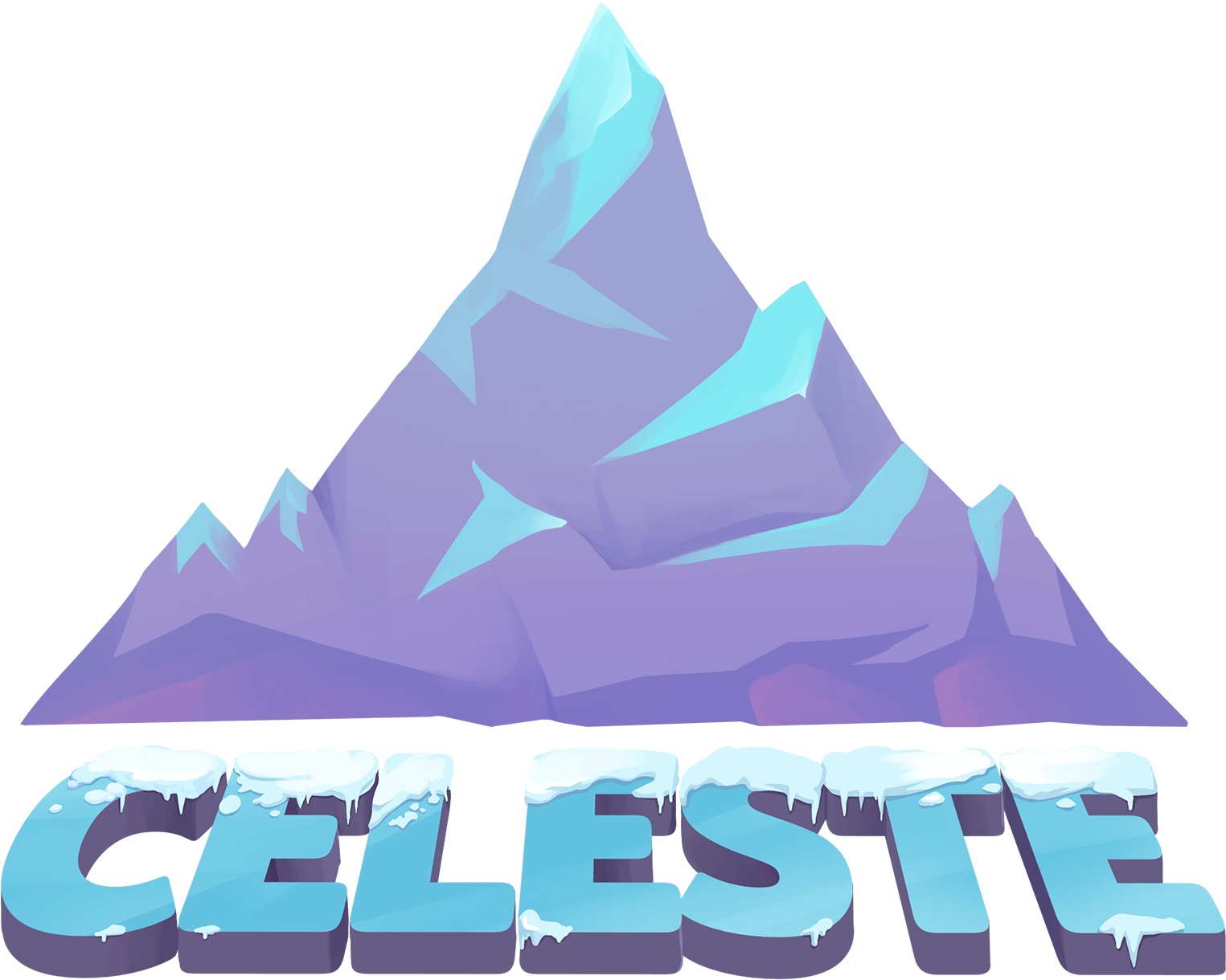 Celeste Game Logo Png File (black, gray, silver)