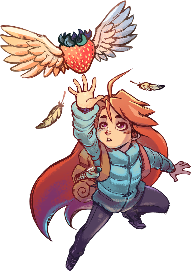 Celeste Game Png Isolated Photo (black, indigo)